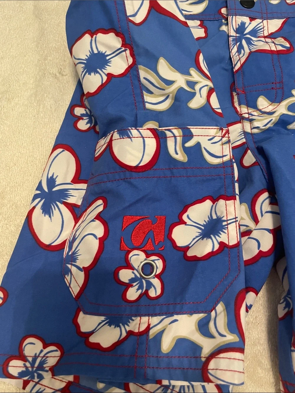 Aikane Surf Blue Floral Board Shorts